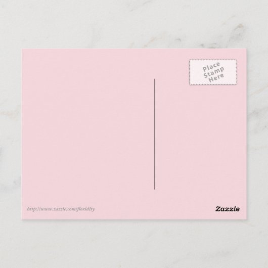 Potlood palmboom, diep rood en wit Briefkaart (Achterkant)