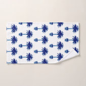 Potlood palmboom - kobalt blauw en wit bad handdoek (Handdoek)