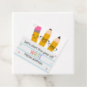 Potlood papier terug naar het schoolplein bedankjes labels (In situ)