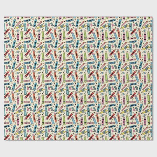 potlood patroon cadeaupapier (Vlak)