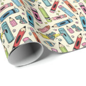 potlood patroon cadeaupapier (Rol Hoek)