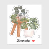 Potlood Plant - Green Home Sticker (Vel)