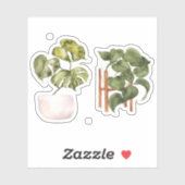 Potlood Plant - Green Home Sticker (Vel)
