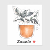 Potlood Plant - Green Home Sticker (Vel)