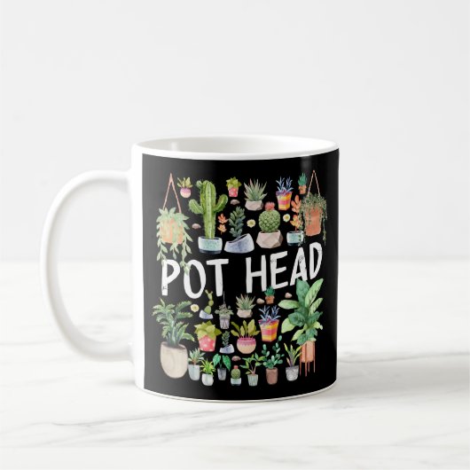 Potlood Plant Pot Head Koffiemok (Links)