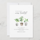 Potlood Planten Boho Script Botanical Moving Aankondiging (Voorkant)