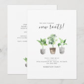 Potlood Planten Boho Script Botanical Moving Aankondiging (Voorkant / Achterkant)