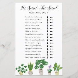 Potlood Planten Vrijgezellenfeest Game zei dat ze 