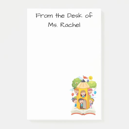 Potlood Play School Desk of Post-it Notes (Voorkant)