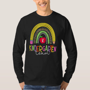 Potlood Regenboog Kleuterschool Team Eerste Dag Te T-shirt