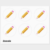 Potlood Ronde Sticker (Vel)