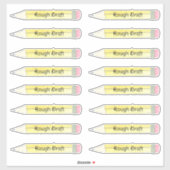 Potlood ruw ontwerp sticker (Vel)