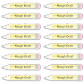 Potlood ruw ontwerp sticker (Voorkant)