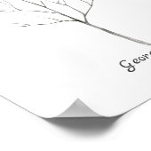 Potlood Schets Bruiloft Vingerafdruk Gastenboek Poster (Hoek)