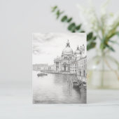 Potlood Schets Schilderen Venetië Italië Reizen Ku Briefkaart (Staand voorkant)