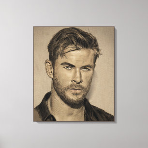 Potlood schets tekening canvas afdruk