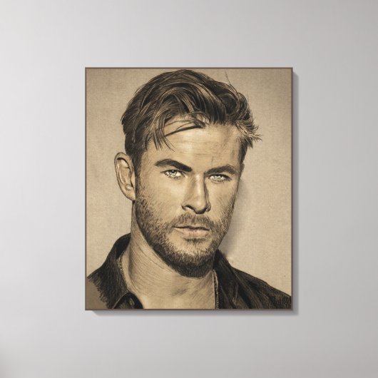 Potlood schets tekening canvas afdruk (Voorkant)