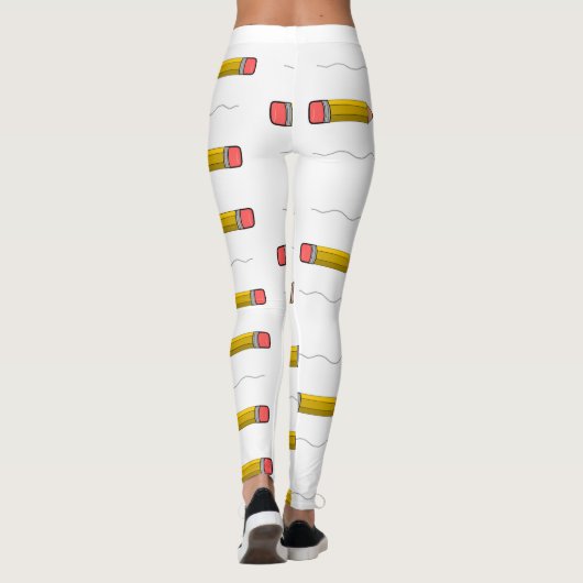 Potlood scheurt wit leggings (Achterkant)