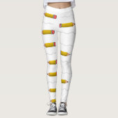 Potlood scheurt wit leggings (Voorkant)