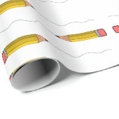 Potlood scrabble op wit cadeaupapier (Rol Hoek)