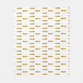 Potlood scrabble op wit fleece deken (Voorkant)