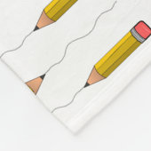 Potlood scrabble op wit fleece deken (Hoek)