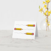 Potlood scrabble op wit kaart (Gele Bloem)