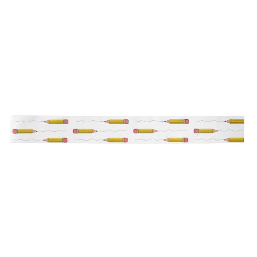 Potlood scrabble op wit satijnen lint (Voorkant)