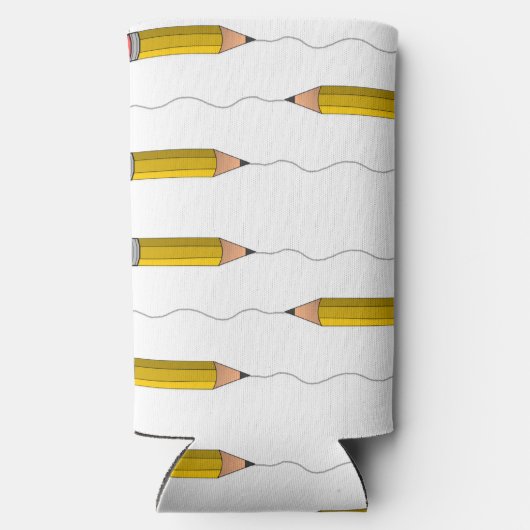 Potlood scrabble op wit seltzer blikjeskoeler (Achterkant)