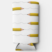 Potlood scrabble op wit seltzer blikjeskoeler (Voorkant)