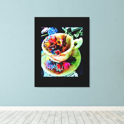 Potlood Shave Flowers Canvas Afdruk (Insitu (Houten vloer))