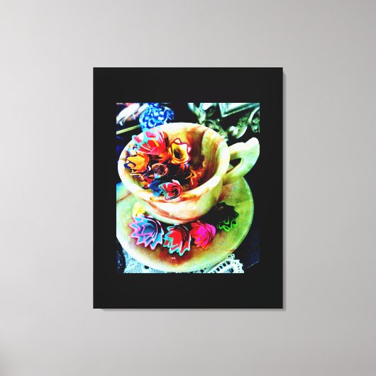 Potlood Shave Flowers Canvas Afdruk (Voorkant)