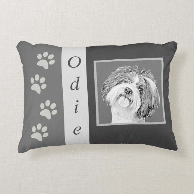  potlood Shih Tzu Accent Pillow Accent Kussen (Voorkant)