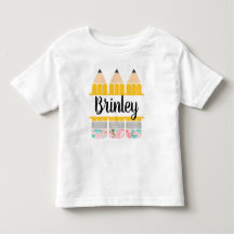 Potlood-shirt terug naar school, Peuter Meisje
