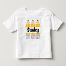 Potlood-shirt terug naar school, Peuter Meisje Kinder Shirts