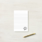 Potlood Sketched Dog Paw Digital Art led Post-it® Notes (Op bureau)