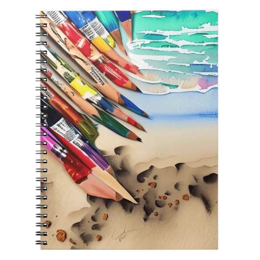 Potlood strand kunst notitieboek (Voorkant)