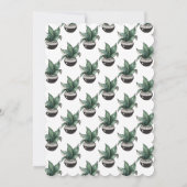 Potlood Succulent Cactus Baby shower Invitation Kaart (Achterkant)