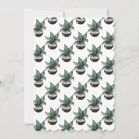 Potlood Succulent Cactus Baby shower Invitation Kaart (Achterkant)