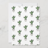 Potlood Succulent Cactus Baby shower Invitation Kaart (Achterkant)