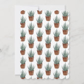 Potlood Succulent Cactus Baby shower Invitation Kaart (Achterkant)