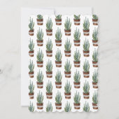 Potlood Succulent Cactus Baby shower Invitation Kaart (Achterkant)