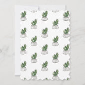 Potlood Succulent Cactus Baby shower Invitation Kaart (Achterkant)
