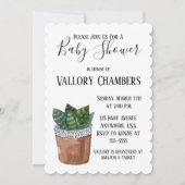Potlood Succulent Plant Baby shower Kaart (Voorkant)