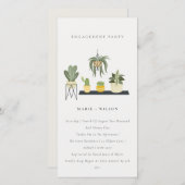 Potlood Succulent Plant Verloving Uitnodigen Bedankkaart (Voorkant / Achterkant)