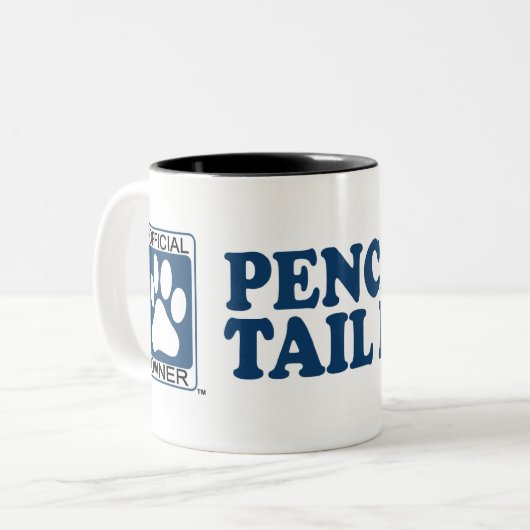 Potlood-Tail Feist Blue Tweekleurige Koffiemok (Voorkant links)