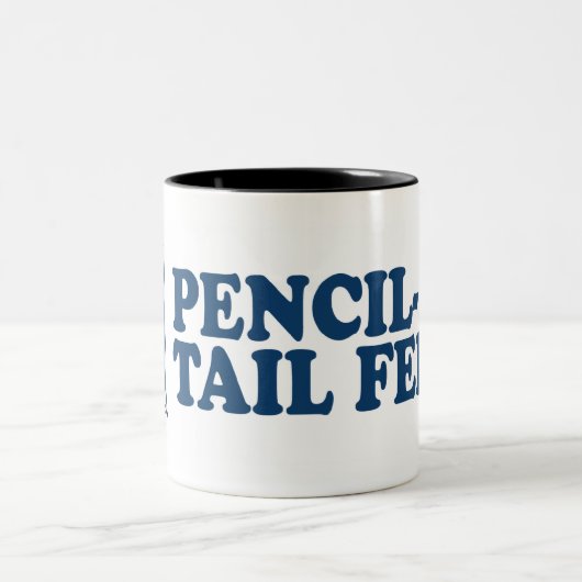 Potlood-Tail Feist Blue Tweekleurige Koffiemok (Center)