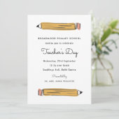 Potlood Teachers Day Kaart (Staand voorkant)