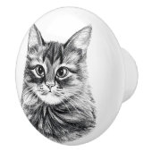 Potlood Tekenbak kattenbakken Keramische Knop (Rechts)