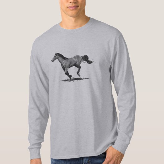 Potlood Tekening van rijppaarden T-shirt (Voorkant)